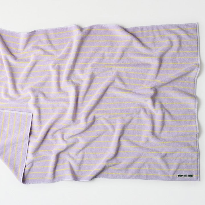 BONGUSTA Badelaken “Naram Lilac & Neon Yellow” 100x150 cm | BONGUSTA
