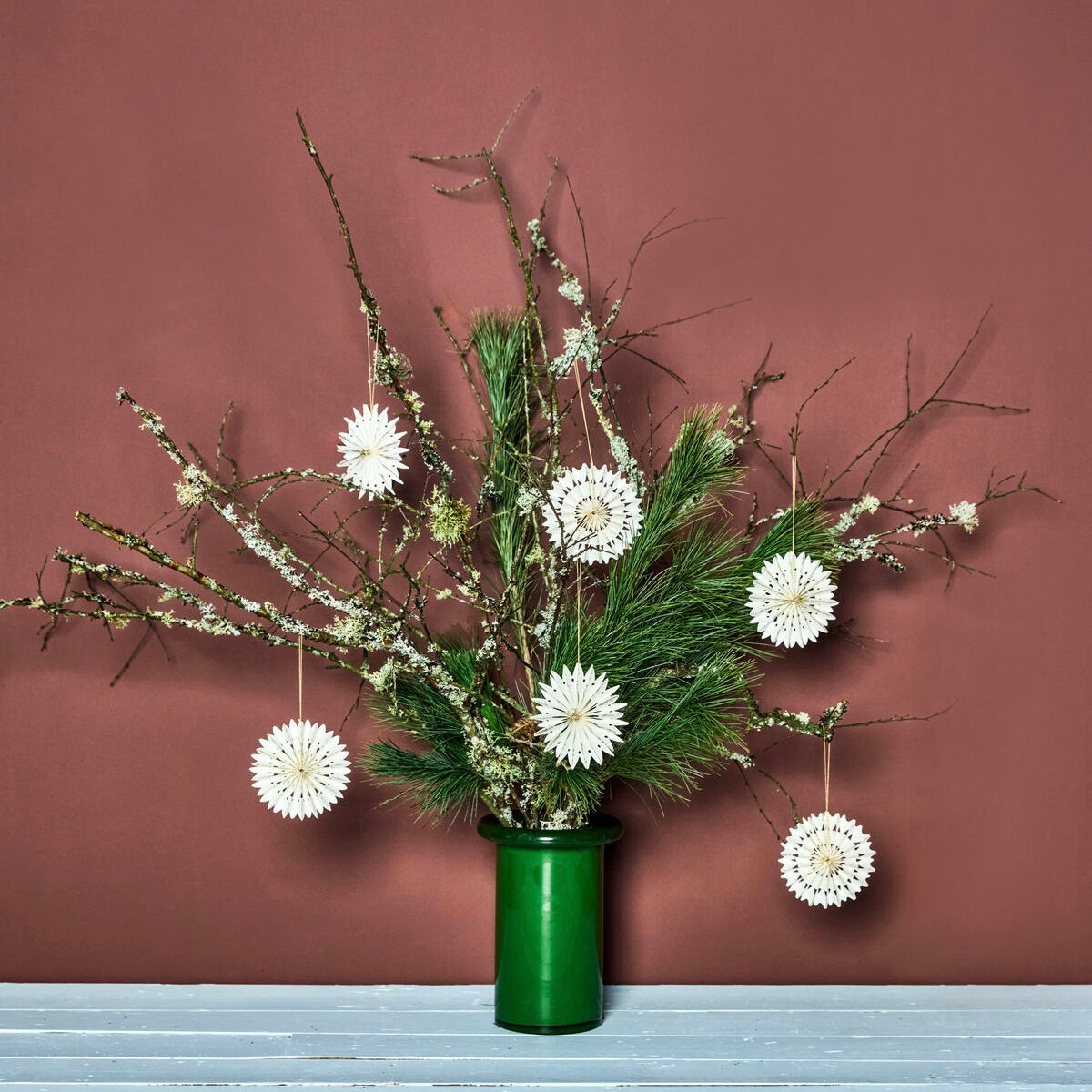 House Doctor Weihnachtshänger “Stelle Off White” 6er-Set | House Doctor