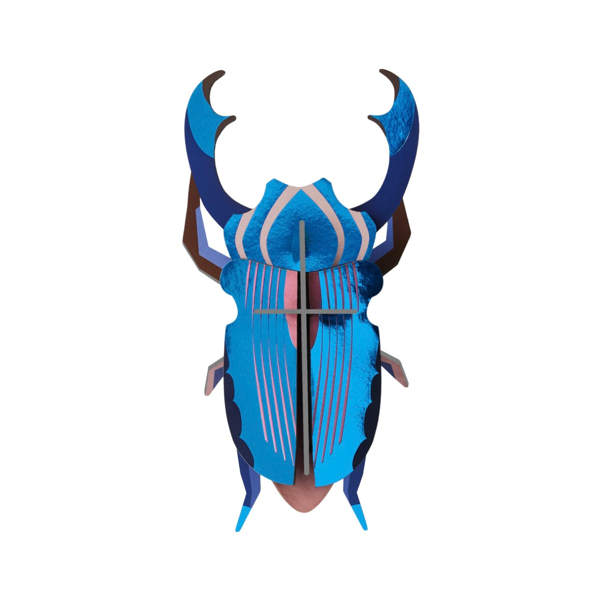 studio ROOF Wanddeko “Azure Stag Beetle” | 3D Hirschkäfer | Studio Roof