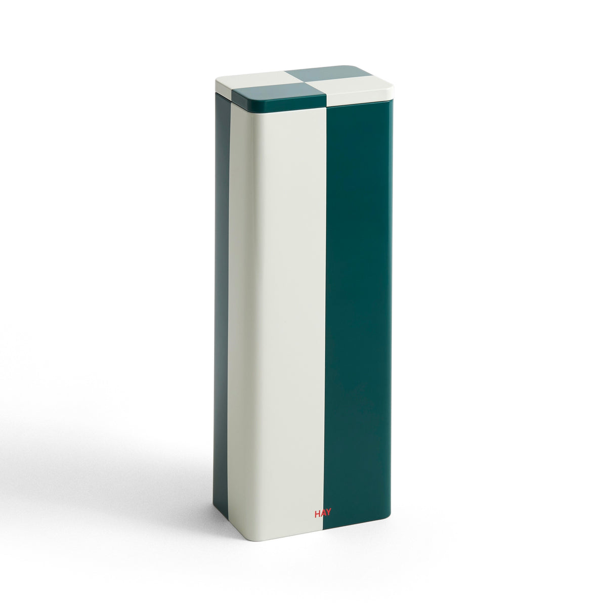 HAY Dose „Tin Container Slim“ | Green & Off-White | HAY