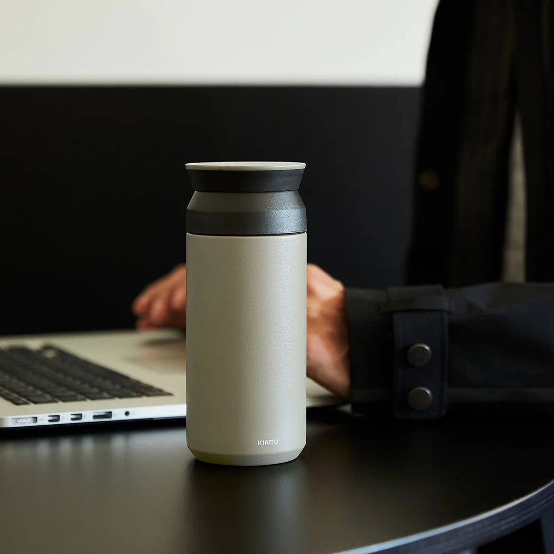 KINTO Thermobecher "Travel Tumbler" Sand Beige 350ml | doppelwandig isoliert | KINTO
