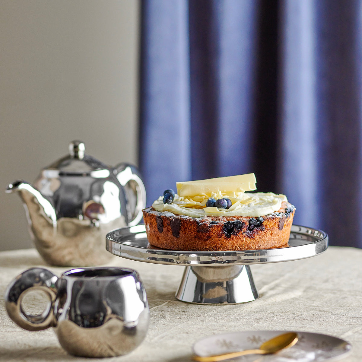 Bloomingville Kuchen-/Servierplatte “Shine” 26×8cm | Bloomingville