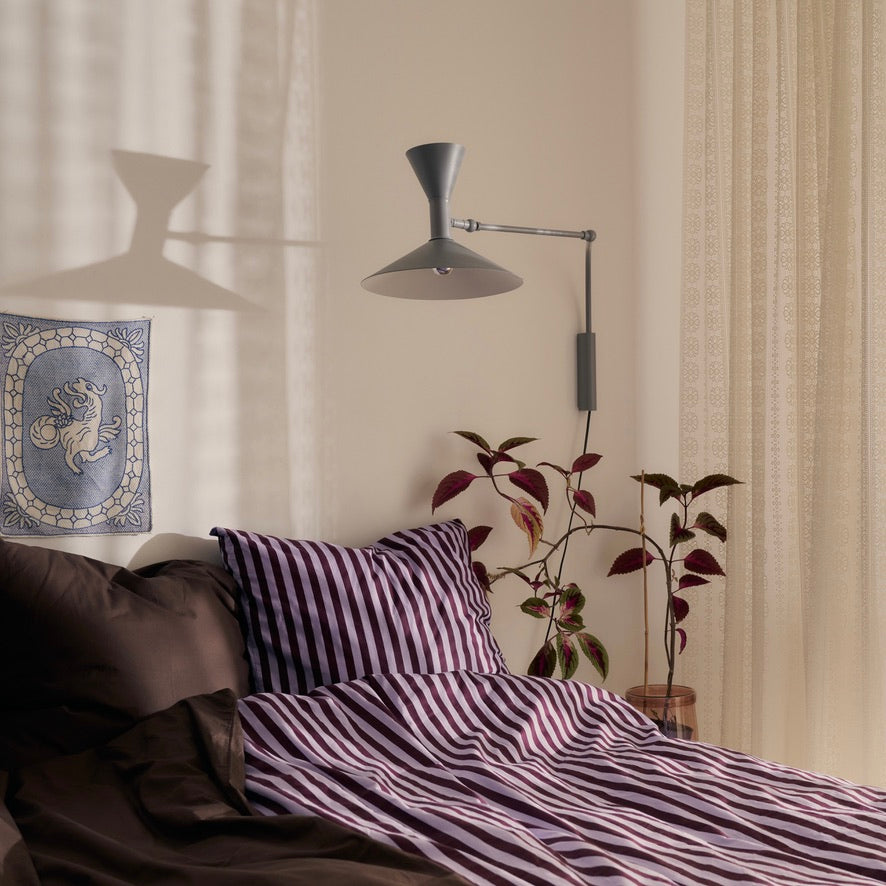 BONGUSTA Bettwäsche-Set “Wine & Lavender Blue” 140×200cm + 80×80cm | BONGUSTA