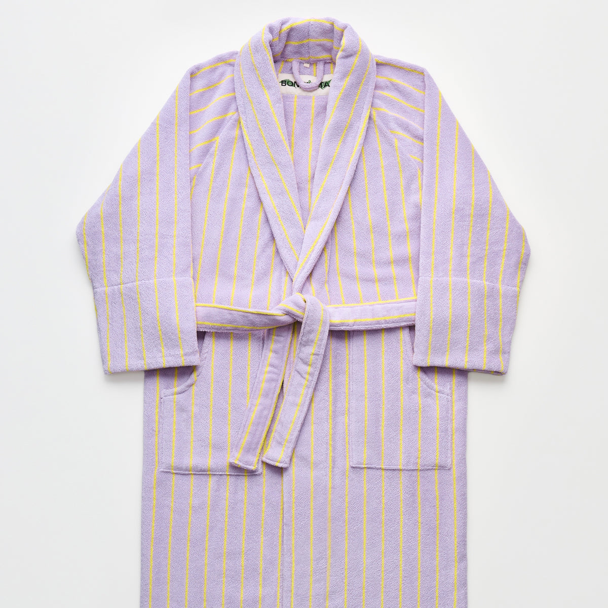 BONGUSTA Bademantel “Naram Lilac & Neon Yellow” S/M | BONGUSTA