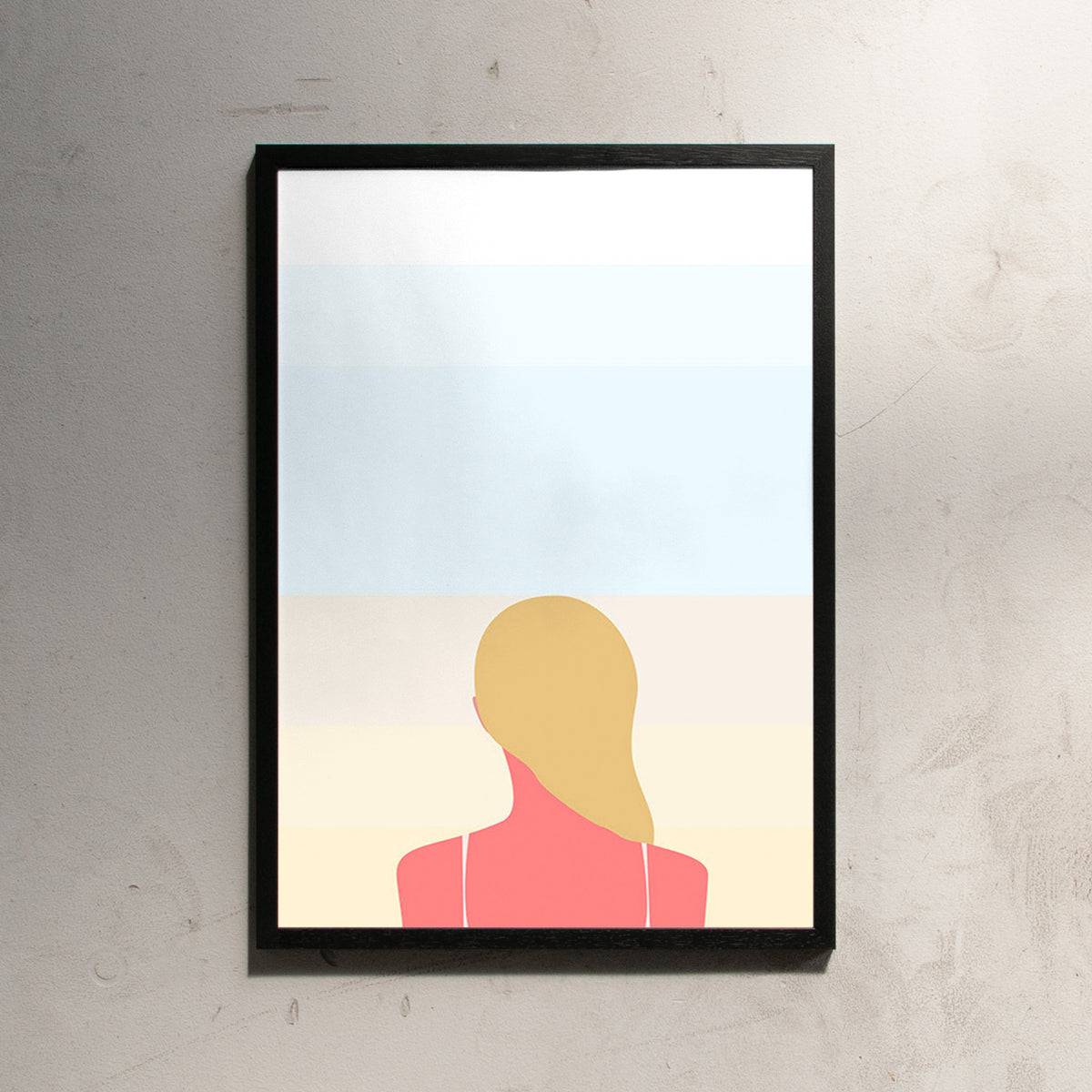 Swen Swenson En smuk dag pa stranden - girl (Din A2)