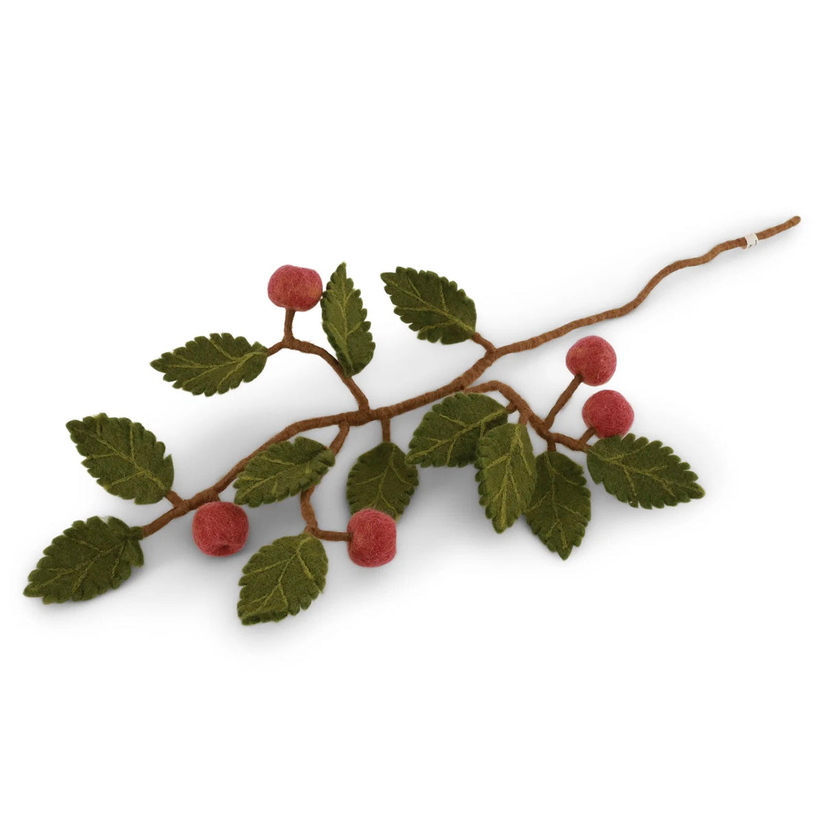 Gry & Sif Filz-Zweig “Dark Red Apples” | Weihnachtsdeko | Gry & Sif