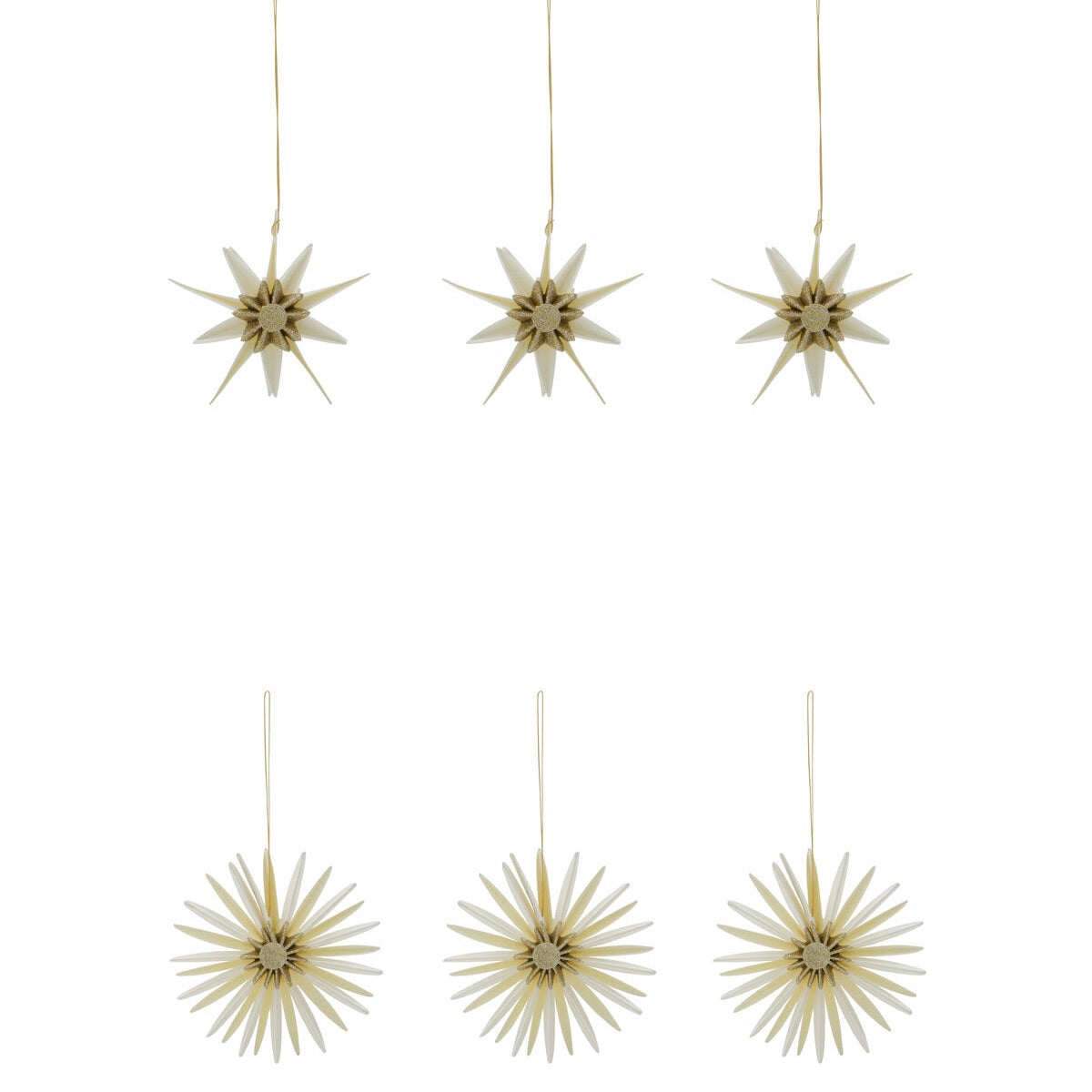 House Doctor Weihnachtshänger “Stari Off White Champagne” 6er-Set | House Doctor