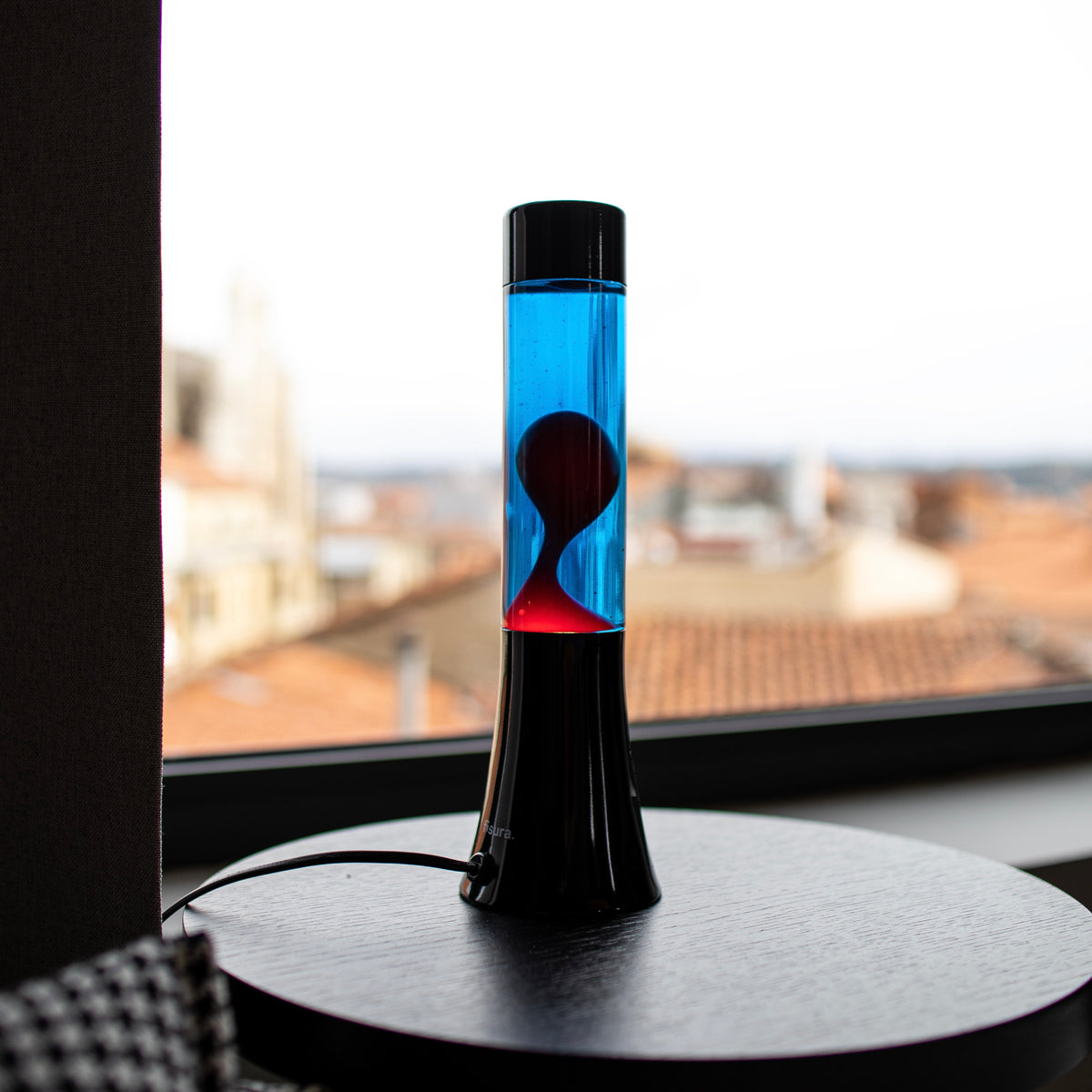 Fisura Lava Lampe "Mini Red & Blue" | Nostalgisches Retro-Feeling | Fisura