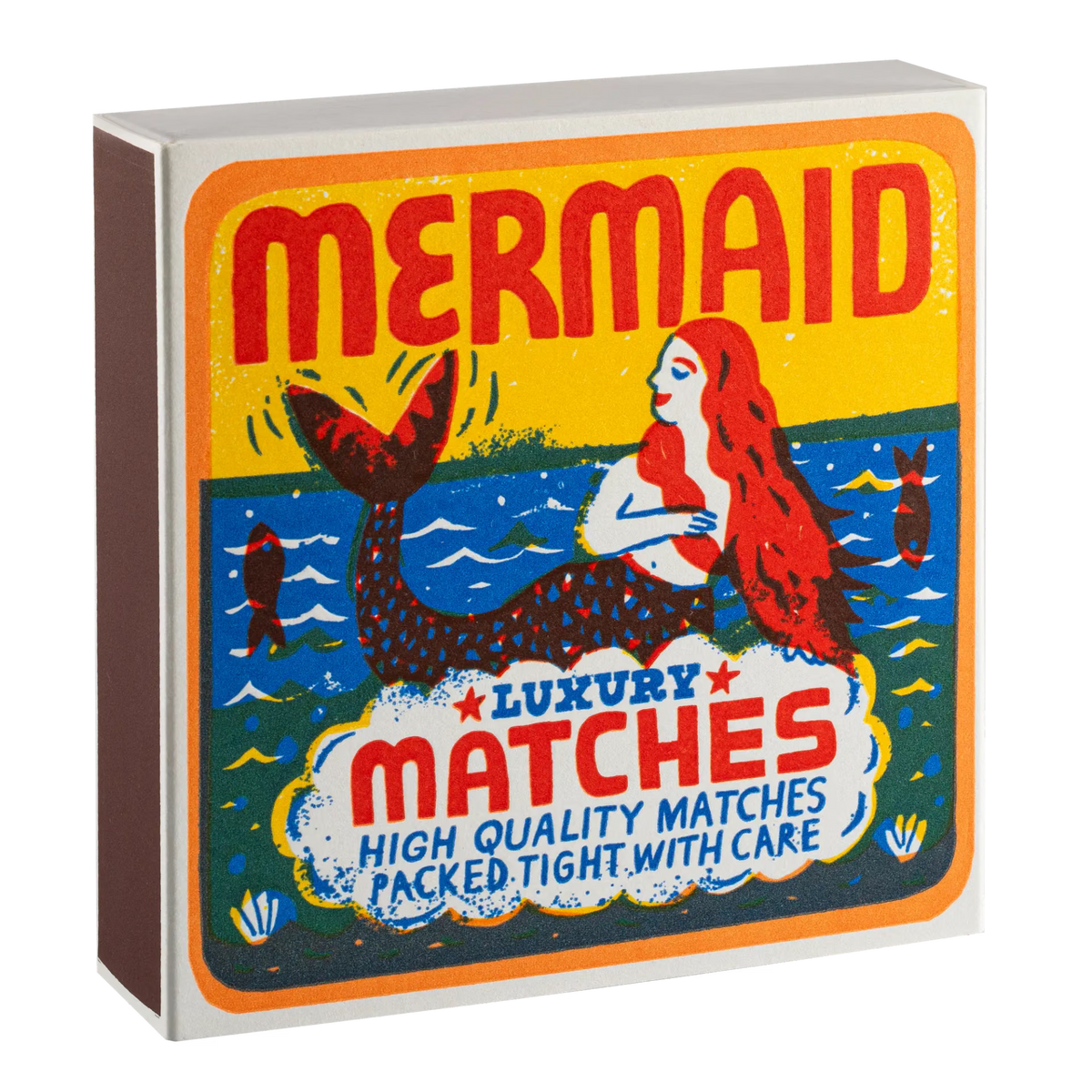 Archivist Lange Streichhölzer „Mermaid Matches“ | in Square Matchbox | Archivist