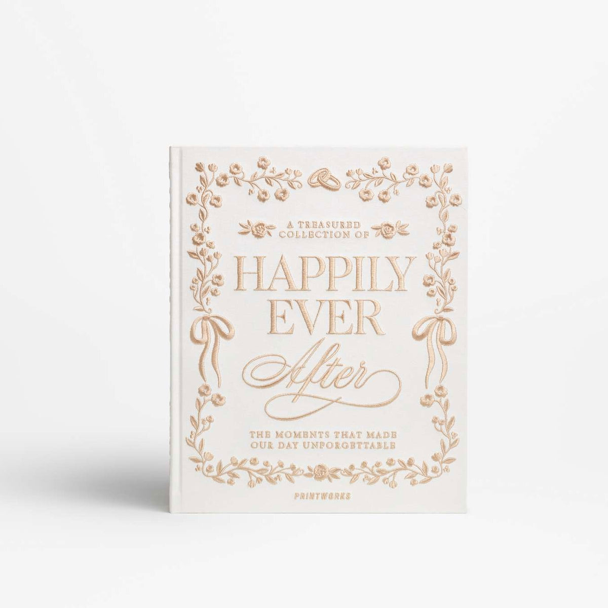 PRINTWORKS Fotoalbum “Embroided Happily Ever After” | Besticktes Hochzeitsalbum | PRINTWORKS