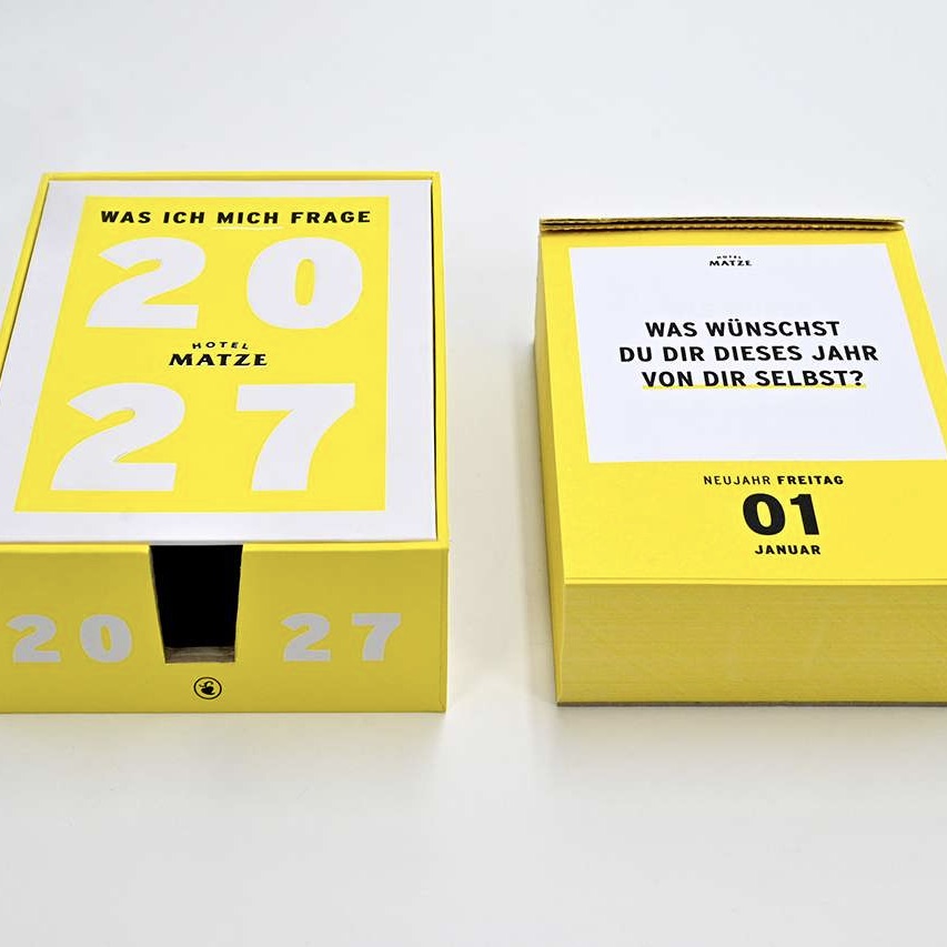 Verlag Hermann Schmidt Abreißkalender “Was ich mich frage” 2027 | Verlag Hermann Schmidt