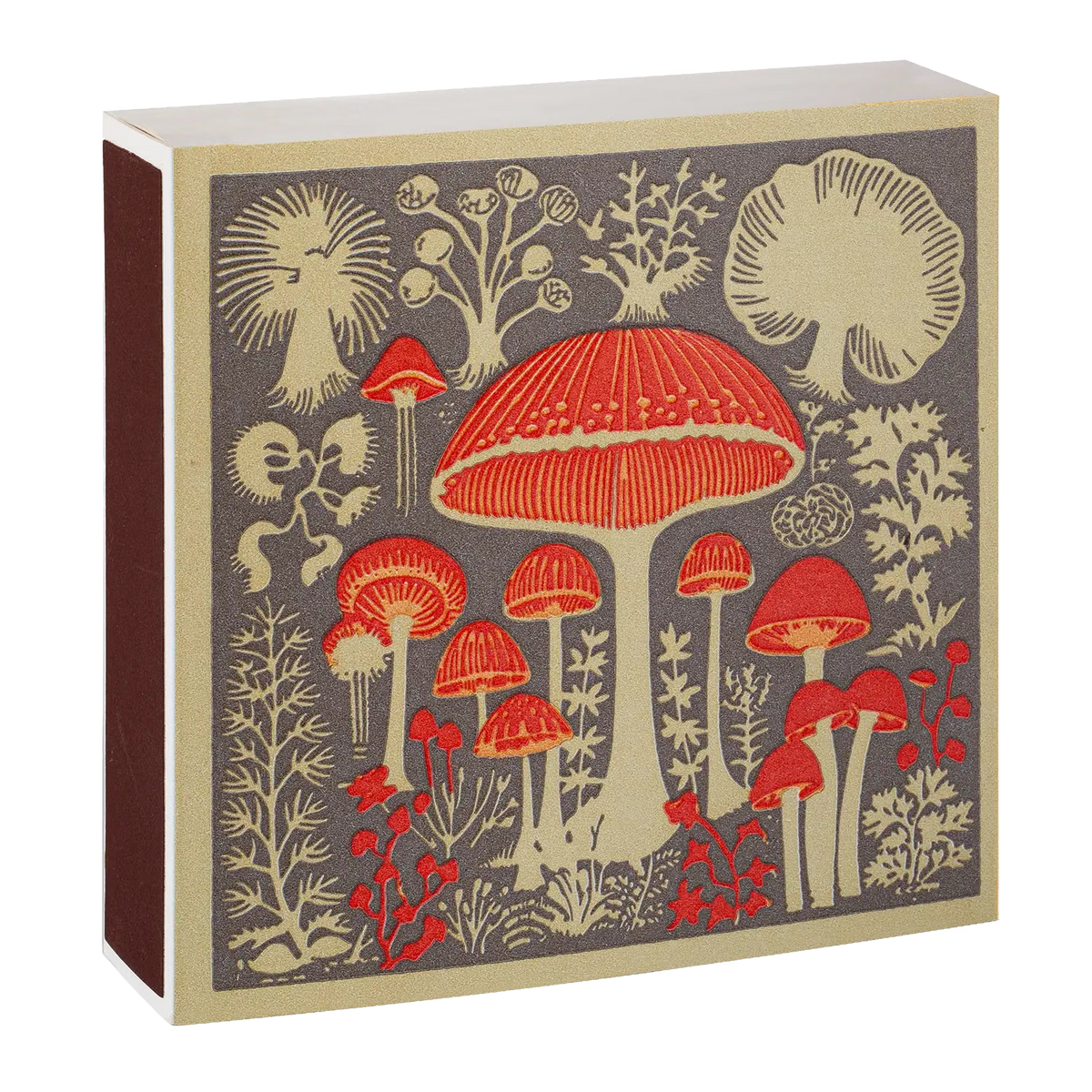 Archivist Lange Streichhölzer „Mushroom Matches“ | in Square Matchbox | Archivist