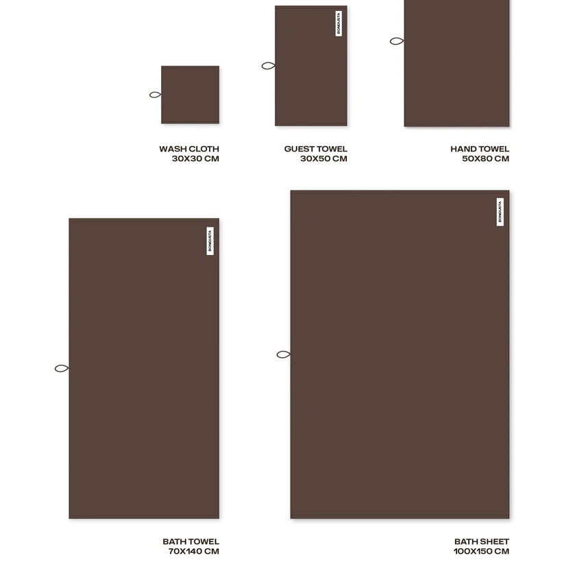 BONGUSTA Badelaken „Naram Coffee 100×150 cm“ | Edler Farbton | BONGUSTA