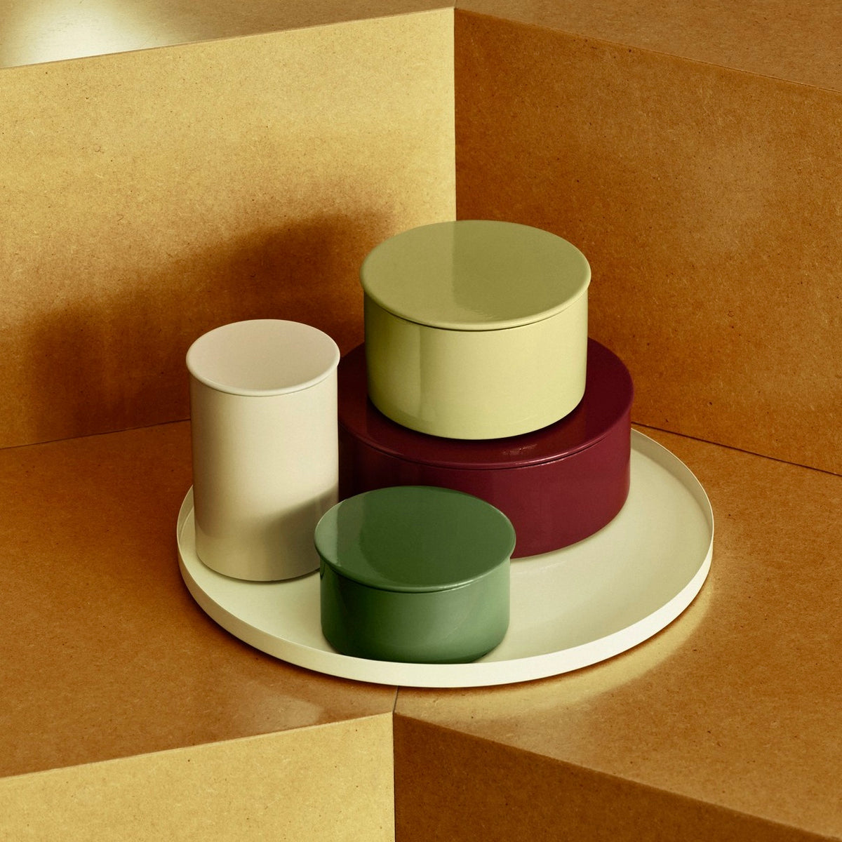 HAY Aufbewahrungsdose „Modular Round Container Small“ | Dusty Green | HAY