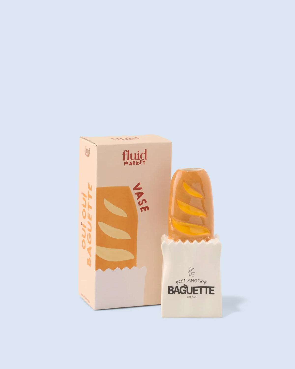 Fluid Market Vase “Baguette” | Französischer Charme für dein Regal | Fluid Market