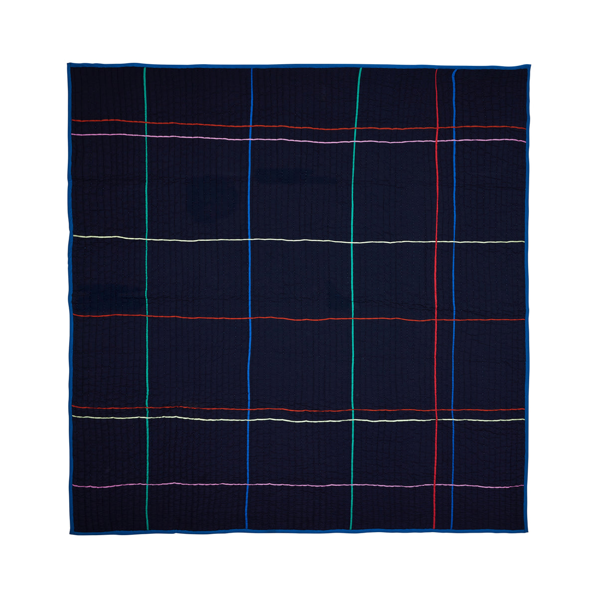 Hübsch Tagesdecke „Sen Dark Blue“ | 260 × 260 cm | Hübsch