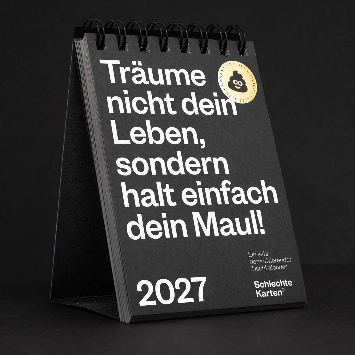 Schlechte Karten Tischkalender „Demotivierender Tischkalender 2027“ | 52 Wochen | Schlechte Karten