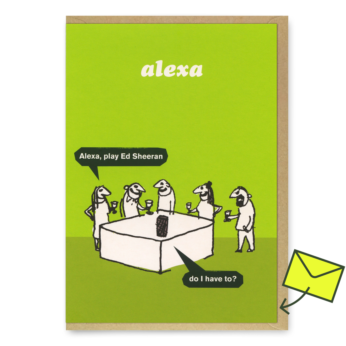 Modern Toss Grußkarte "Alexa" | Witzige Klappkarte | Modern Toss
