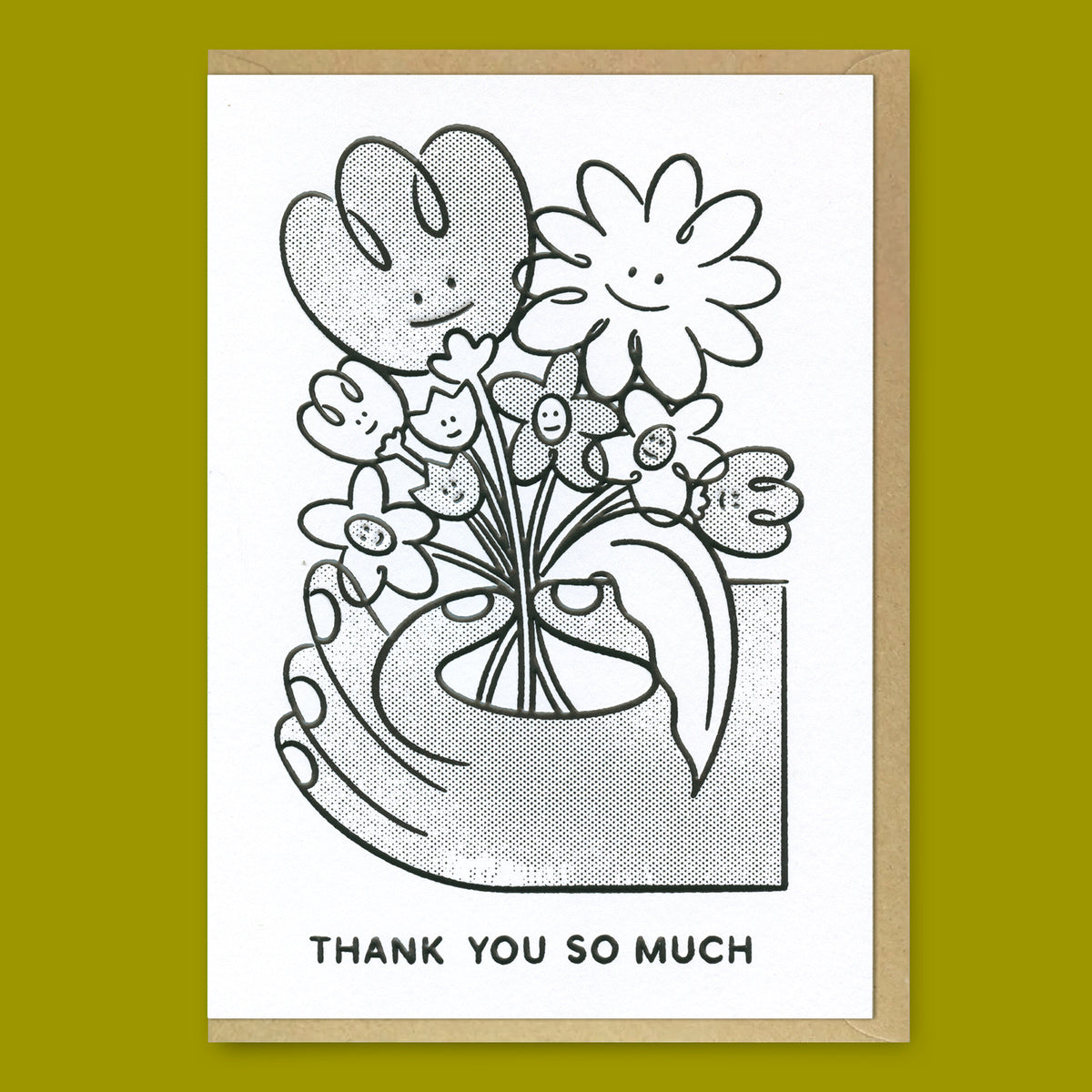 Studio Boketto Grußkarte “Flowers” | Blumiger Gruß zum Dankesagen | Studio Boketto