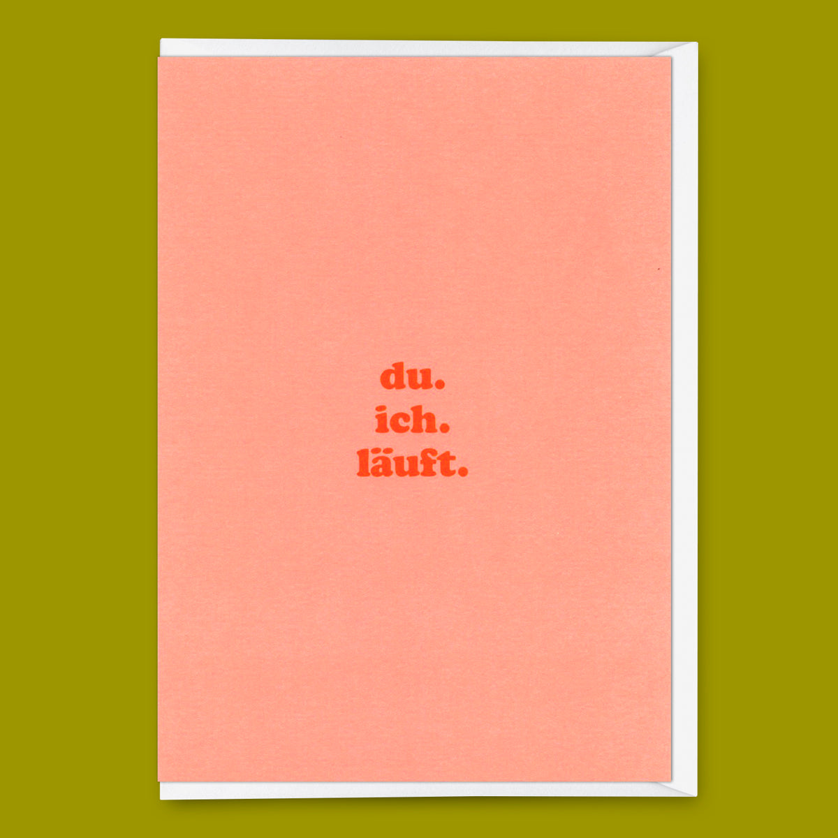 Deli Cards Grußkarte "du.ich.läuft" | Coole Klappkarte mit Spruch für Verliebte