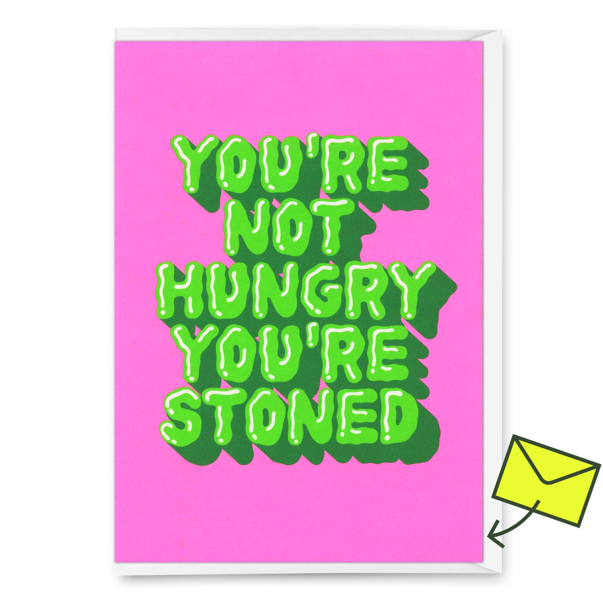 Deli Cards Grußkarte "Just stoned" | Lustige Klappkarte mit Spruch