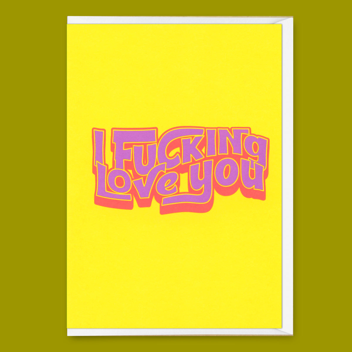 Deli Cards Grußkarte "I fucking love you" | Besondere Klappkarte für Verliebte