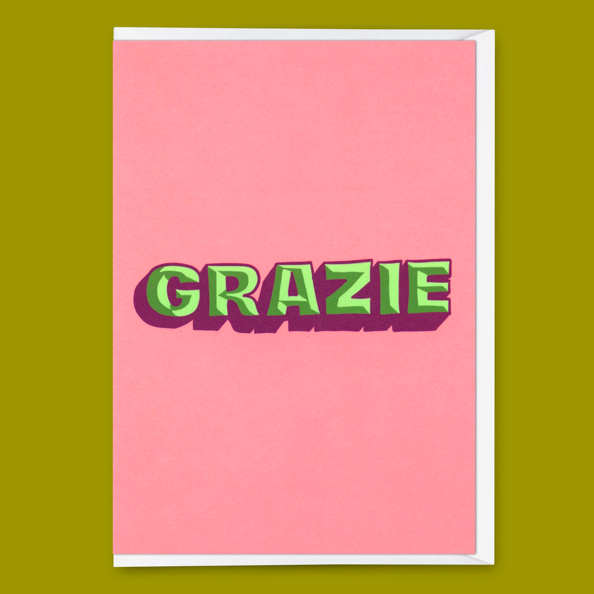 Deli Cards Grußkarte "Grazie 3D" | Coole Klappkarte zum Dankesagen