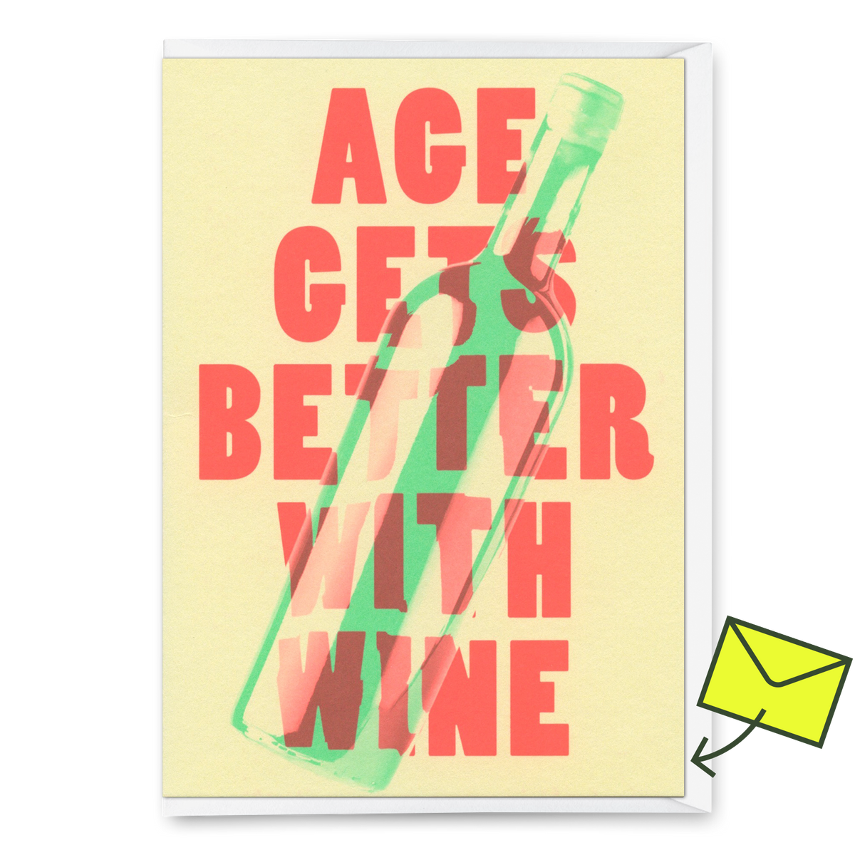 Deli Cards Grußkarte "Age gets better with wine" | Lustige Klappkarte zum Geburtstag
