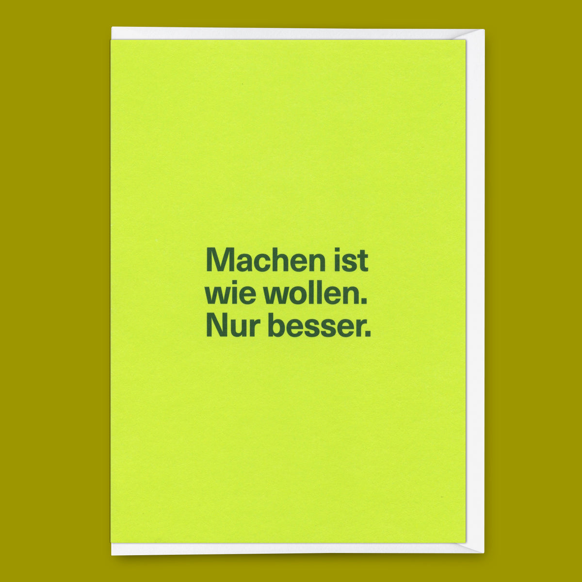 Deli Cards Grußkarte "Machen ist wie wollen" | Lustige Klappkarte für jeden Anlass