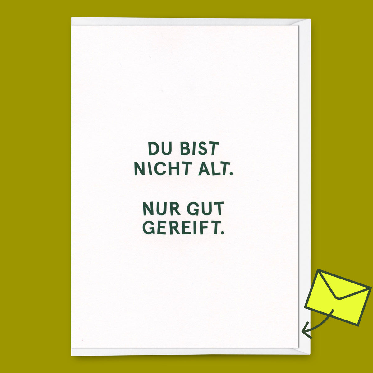 Deli Cards Grußkarte "Nur gut gereift." | Lustige Klappkarte zum Geburtstag