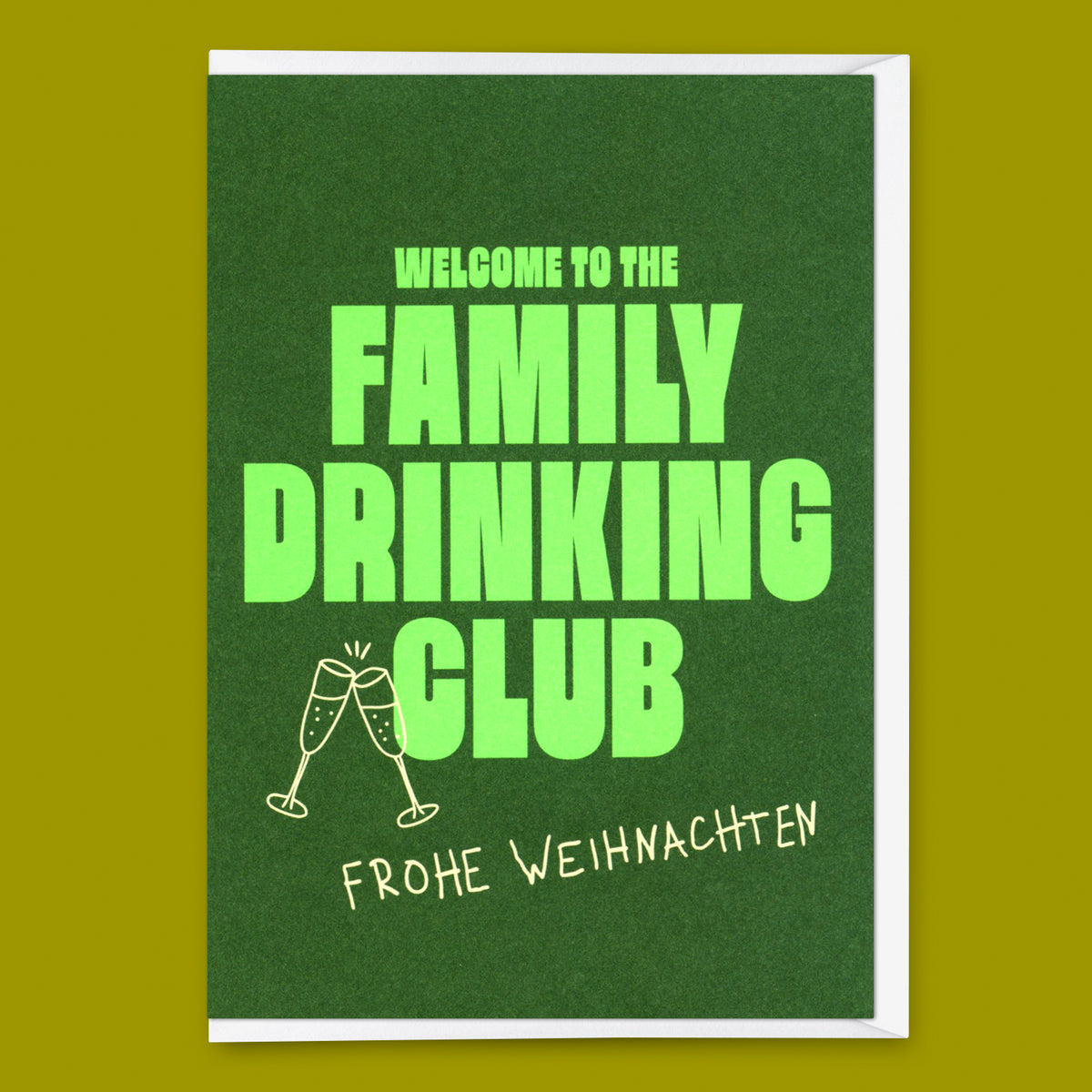 Deli Cards Grußkarte "Family Drinking Club" | Lustige Klappkarte zu Weihnachten