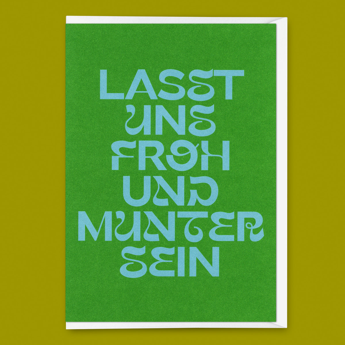 Deli Cards Grußkarte "Lasst uns froh und munter sein Huge Type" | Ausgefallene Klappkarte zu Weihnachten