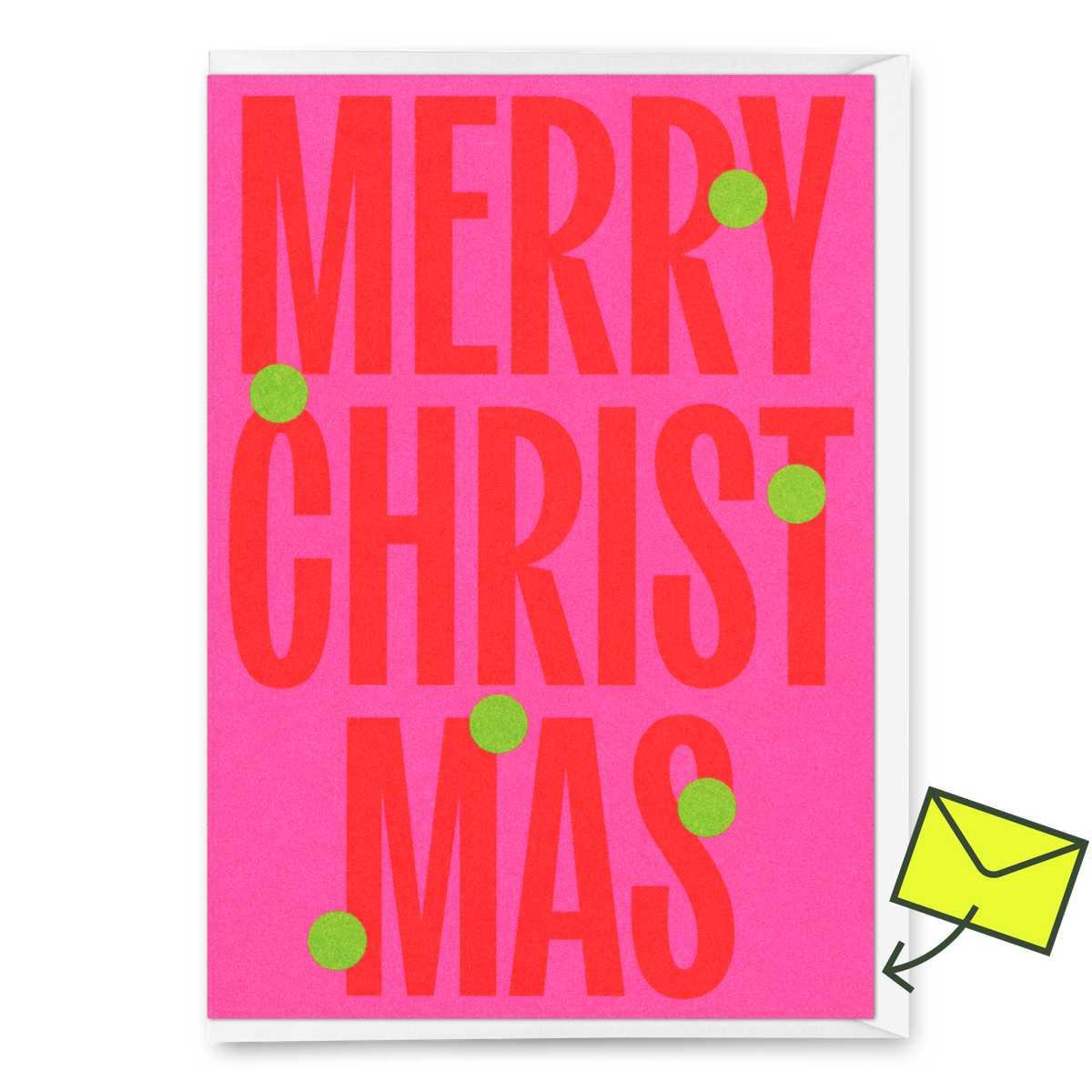 Deli Cards Grußkarte "Merry Christmas Huge Type" | Coole Klappkarte zu Weihnachten