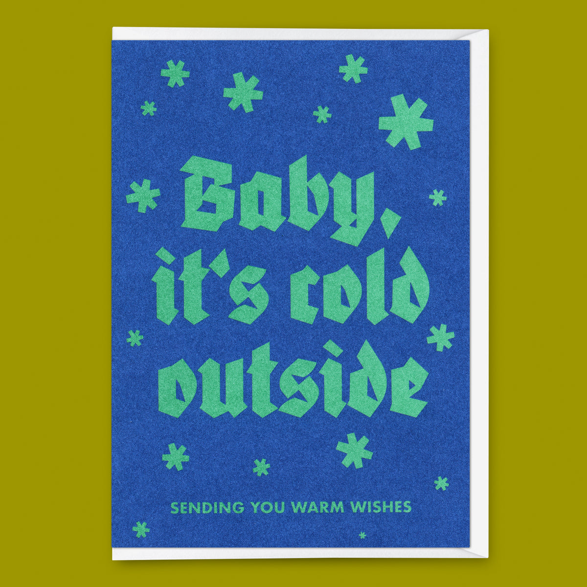 Deli Cards Grußkarte "Baby its cold outside" | Schöne Klappkarte zu Weihnachten