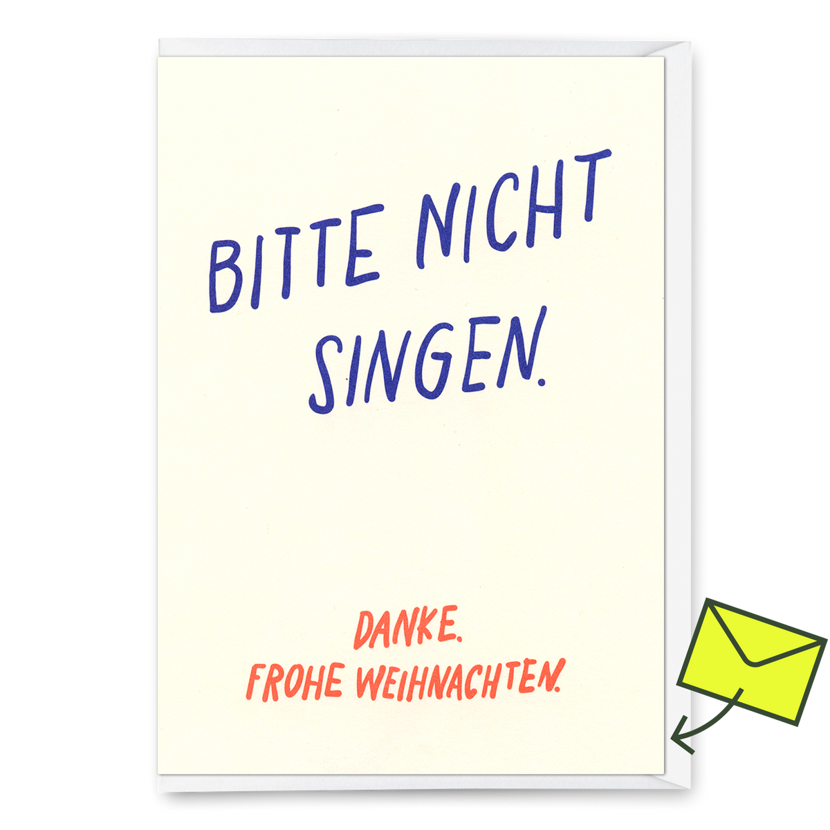 Deli Cards Grußkarte "Bitte nicht Singen" | Lustige Klappkarte zu Weihnachten