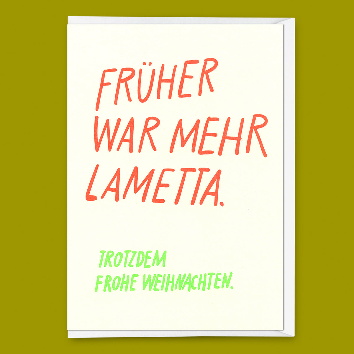 Deli Cards Grußkarte "Früher war mehr Lametta" | Lustige Klappkarte zu Weihnachten