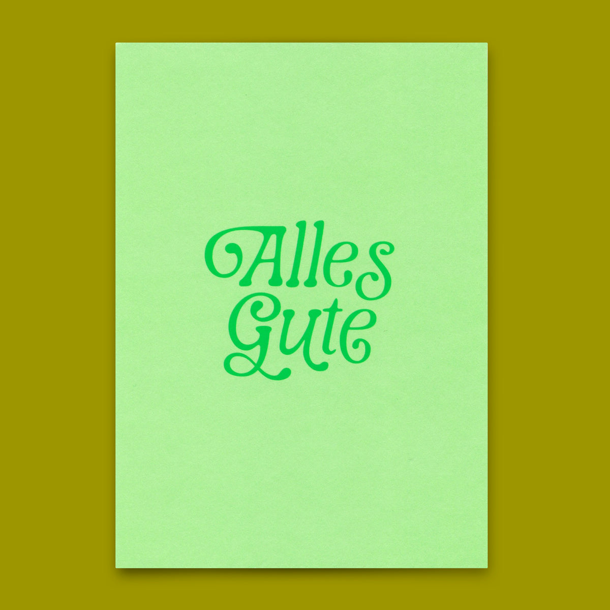 Deli Cards Postkarte "Alles Gute Grün" | Schöne Karte für jeden Anlass