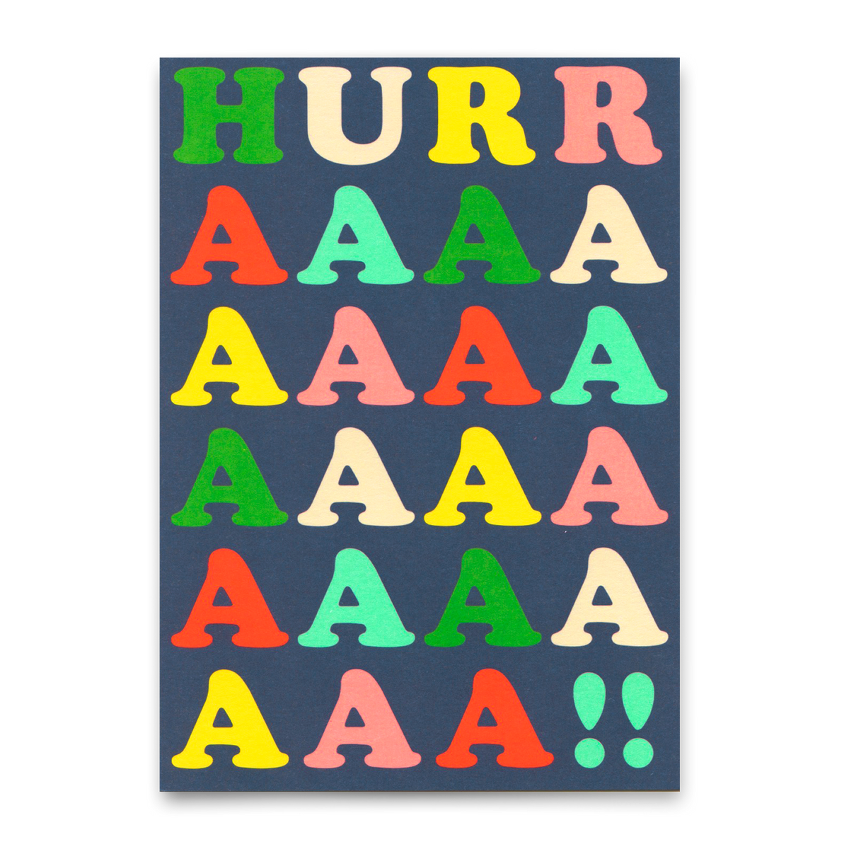 Deli Cards Postkarte "Hurraaaaaa" | Coole Karte für jeden Anlass