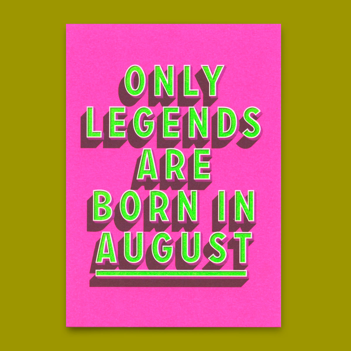 Deli Cards Postkarte "Legends August" | Coole Karte mit Spruch zum Geburtstag