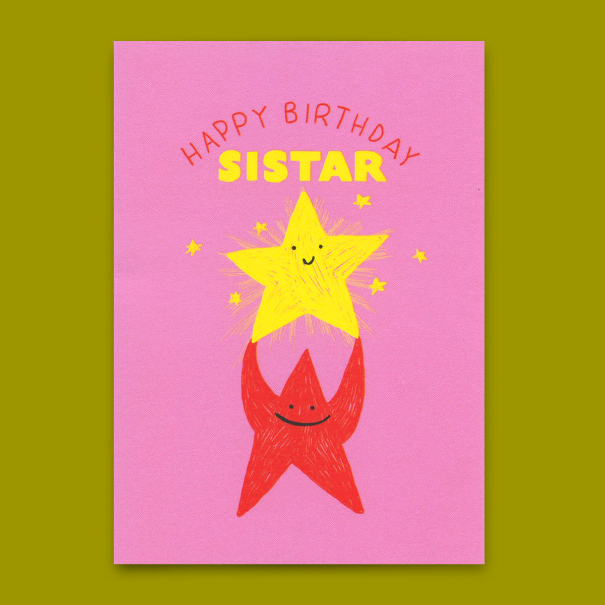 Deli Cards Postkarte "Happy Birthday, sistar" | Schöne Karte zum Geburtstag