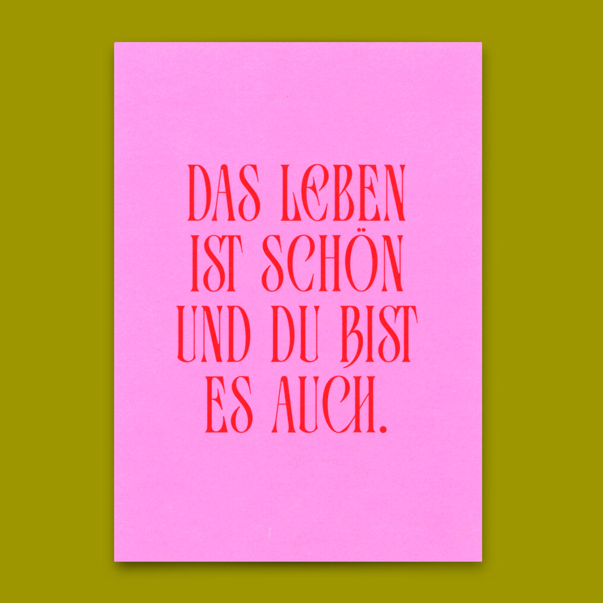 Deli Cards Postkarte "Das Leben ist schön" | Besondere Karte für jeden Anlass