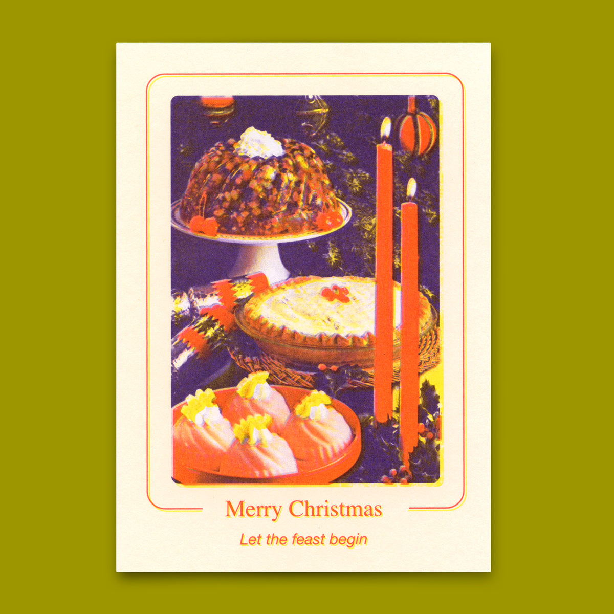 Deli Cards Postkarte "Christmas Feast" | Coole Karte zu Weihnachten