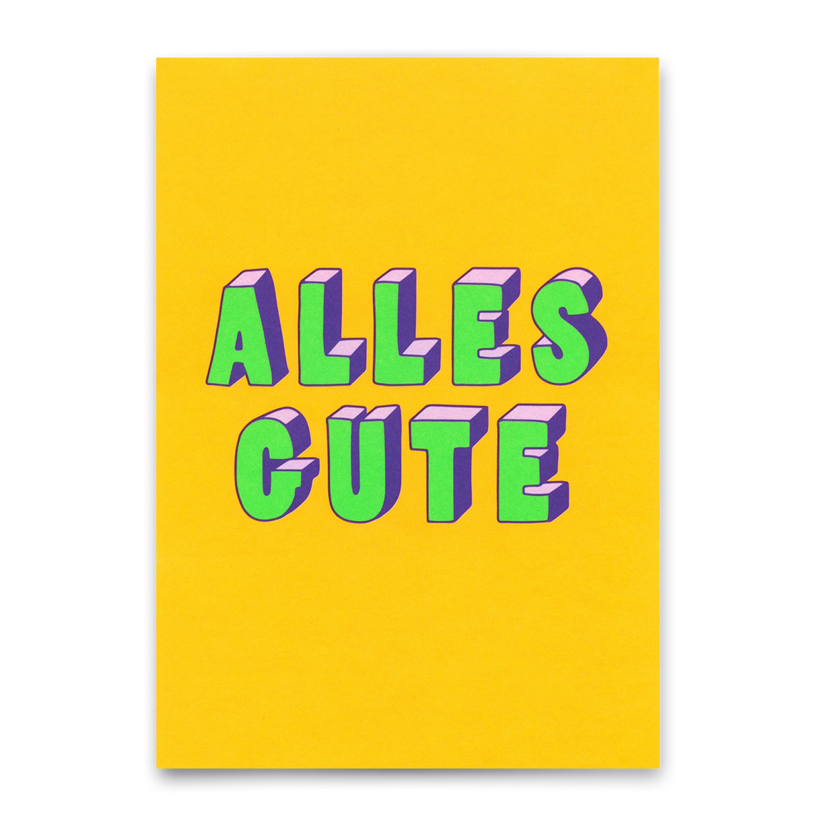 Deli Cards Postkarte "Alles Gute 3D-Typo" | Coole Karte zur Hochzeit
