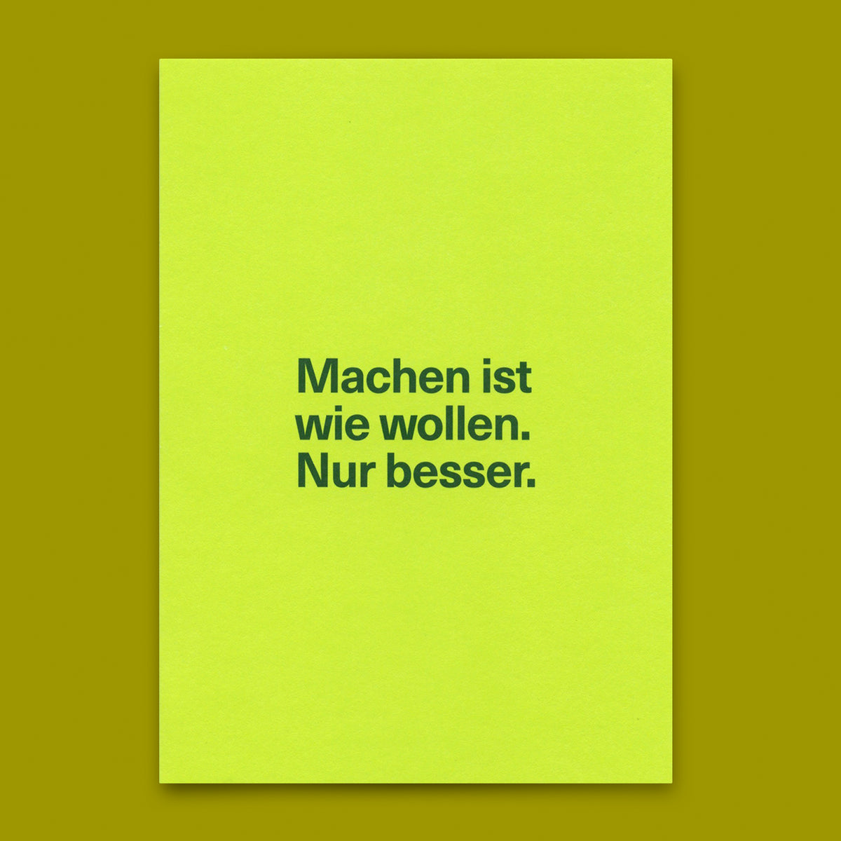 Deli Cards Postkarte "Machen ist wie wollen" | Lustige Karte für jeden Anlass