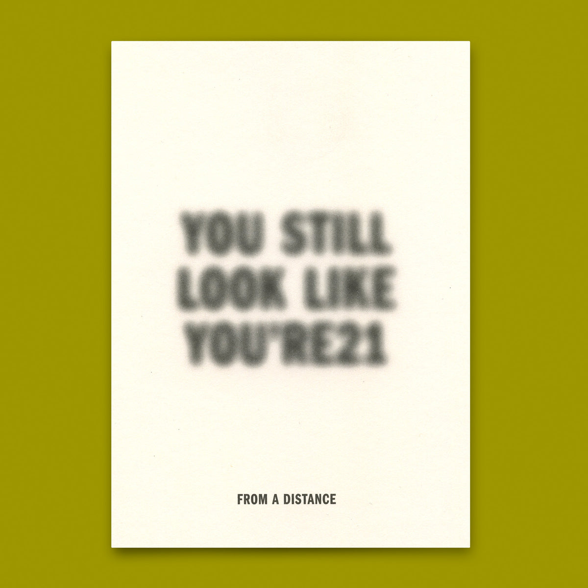 Deli Cards Postkarte "From a Distance Blurred" | Lustige Karte zum Geburtstag