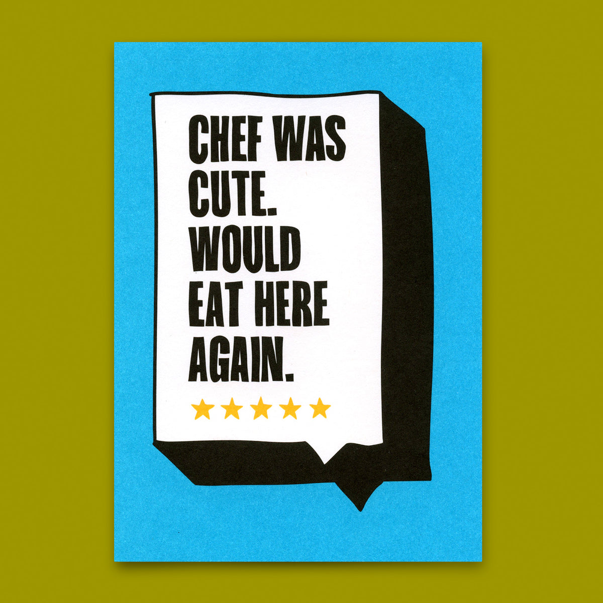 Deli Cards Postkarte "Chef was cute" | Lustige Karte mit Spruch