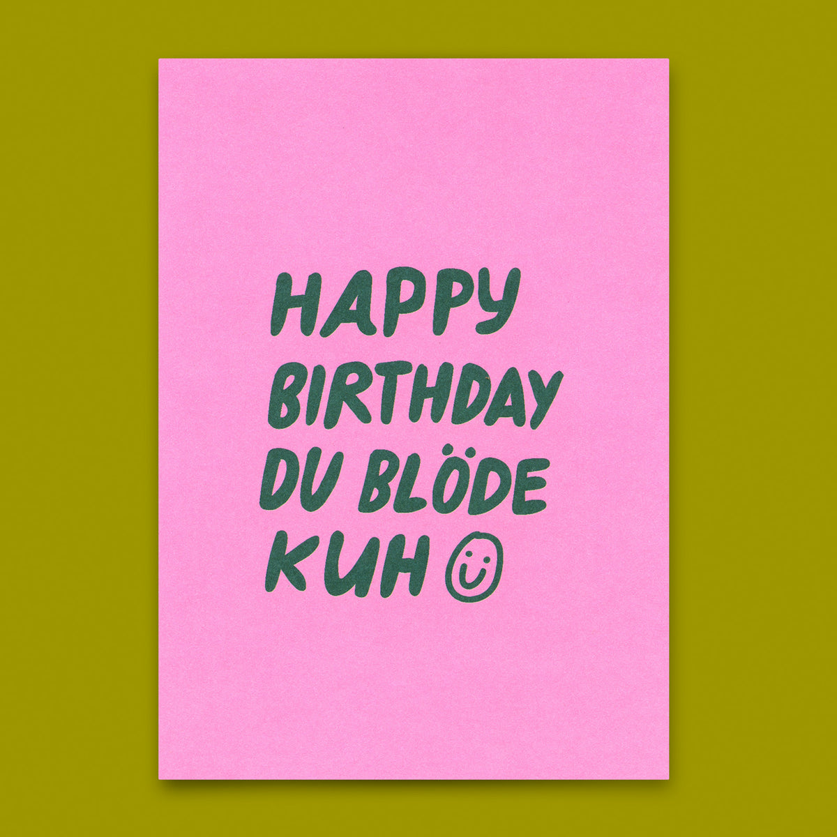 Deli Cards Postkarte "Happy Birthday du blöde Kuh" | Lustige Karte zum Geburtstag