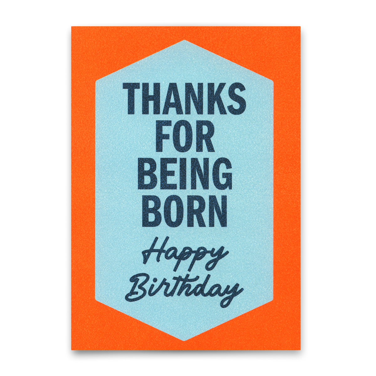 Deli Cards Postkarte "Thanks for being born Retro" | Lustige Karte zum Geburtstag