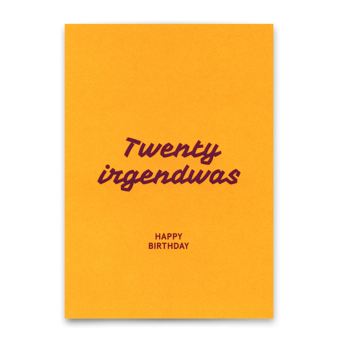 Deli Cards Postkarte "Twenty irgendwas" | Lustige Karte zum Geburtstag