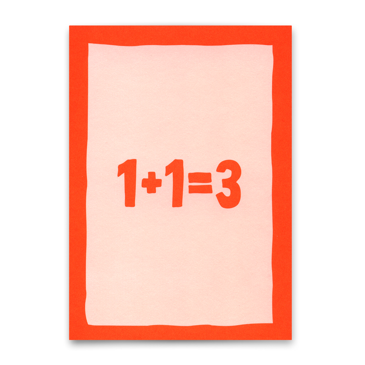 Deli Cards Postkarte "1+1=3“ | Schöne Karte zur Geburt